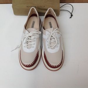 Bottega Veneta Intrecciato-Trimmed  Oxfords 36 New